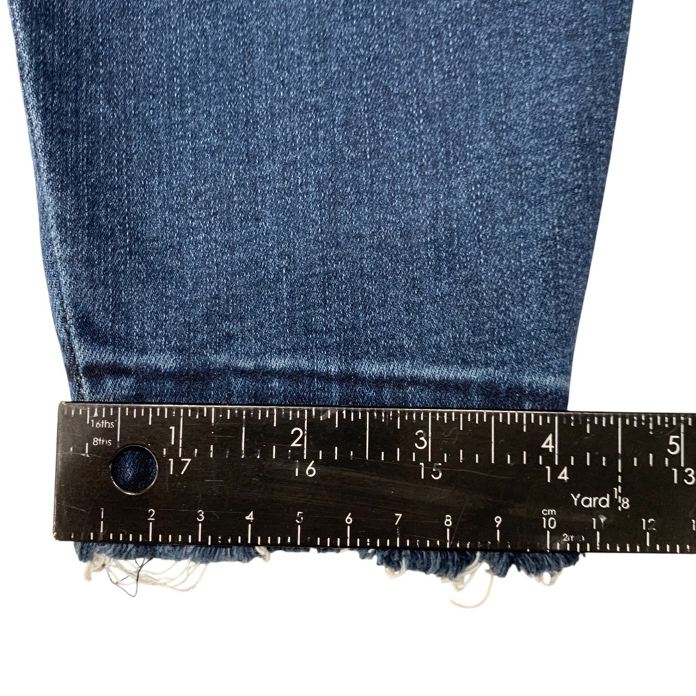 SPANX Womens Large 14 Petite Pull On Shaping Denim Jeggings Raw Hem Ankle Jeans - Picture 10 of 10